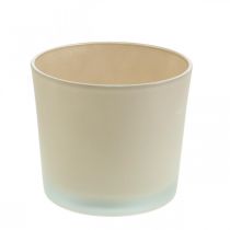 položky Skleněný květináč béžový květináč skleněný květináč Ø14,5cm V12,5cm