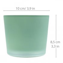 Skleněný květináč zelený květináč skleněná vana Ø10cm V8,5cm