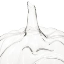 položky Skleněná dýně s otvorem, podzimní dekorace dýně, čirá, Ø21 cm, V20 cm