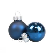 Mini vánoční koule skleněné modré skleněné koule Ø2,5cm 20 kusů