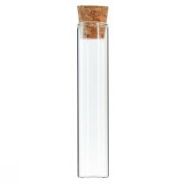 položky Zkumavka dekorativní skleněné trubičky korky mini vázy H13cm