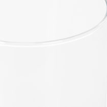 položky Vysoká skleněná váza, jednoduchý skleněný válec jako květinová váza nebo dekorativní sklo, 20 cm