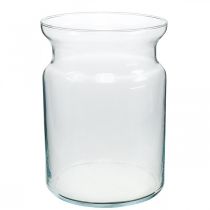 Skleněná váza čirá dekorativní váza skleněná lucerna váza na květiny Ø18cm V25cm