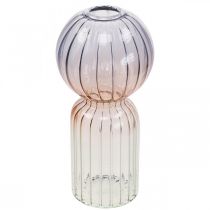 položky Skleněná váza Deco Váza Modrá Hnědá Čirá mini váza Ø8cm H17cm