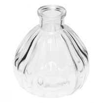 položky Skleněné vázy mini vázy skleněné baňaté čiré 8,5x9,5cm 6ks
