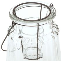 položky Skleněná lucerna s uchem sklo čiré Ø14cm V18cm