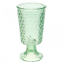 Skleněná lucerna, pohár s podstavcem, skleněná nádoba Ø10cm V18,5cm