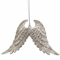 položky Vánoční ozdoby na stromeček andělská křídla třpytivé šampaňské 16cm 12ks