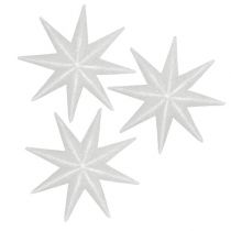 Třpytivá hvězda bílá 10cm 12ks