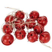 položky Dekorativní přívěsky ve tvaru zvonku s motivem hvězdy, 3 cm, 9 kusů