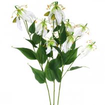 Umělá lilie, květinová dekorace, umělá rostlina, hedvábný květ bílý L82cm 3ks