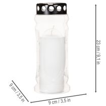 položky Lucerna na hrobovou svíčku s černým víkem 23 cm
