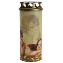 Náhrobní svíčka anděl hrobová svíčka s motivem smuteční světlo Ø6cm V15,5cm