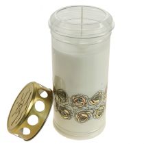 položky Náhrobní svíčky bílé růže smuteční světlo pamětní světlo Ø7cm V18cm 90h 2ks