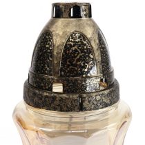 položky Hrob světlé skleněné úponky růže V26cm Ø12cm tónovaná zlatá 24-30h