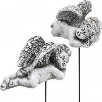 Dekorace na hrob deko zátka anděl hrob anděl na špejli 6cm 4ks