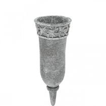 Hrobové ozdoby Smuteční květiny Hrobová váza se zabroušeným bodcem L24cm