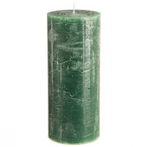 položky Velké sloupové svíčky zelené tmavě zelené 85x200mm 2 ks