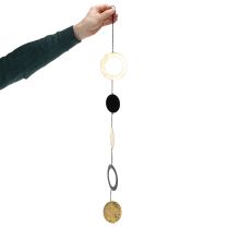 položky Závěsná dekorace oken ve tvaru kruhů a disků, moderní pro jakýkoli design místnosti, 80 cm