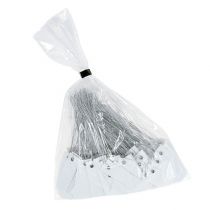 položky Bílé závěsné visačky 18x60mm s kovovým drátkem, odolné vůči povětrnostním vlivům, ideální pro květinářství a označování dárků, 250 kusů