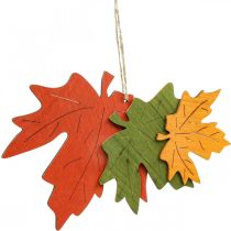 položky Podzimní deko přívěsek dřevo listy javorový list 22cm 4ks