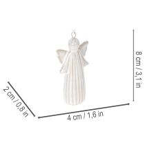 položky Přívěsek anděl dekorativní figurka k zavěšení na vánoční stromeček 8cm 4ks