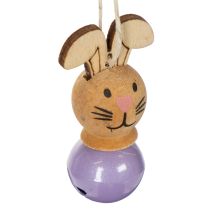 položky Dřevěné přívěsky s velikonočními zajíčky na jaro a velikonoční stromeček, 4 cm, 12 kusů
