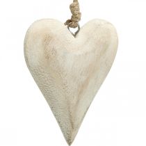 Srdce ze dřeva, ozdobné srdce na zavěšení, dekorace srdce V13cm 4ks