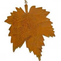Podzimní dekorace listí kovový vzhled rzi javorový list 6 kusů