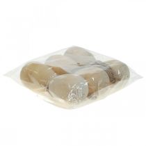 položky Dřevěná vajíčka Dekorativní vajíčka Závěsná Přírodní velikonoční vajíčka Velikonoční dekorace V8cm 6 ks