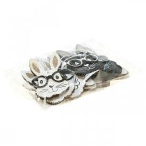 položky Dřevěný přívěsek králík s brýlemi mrkvový třpyt 4×7,5cm 9ks