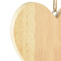 položky Dřevěná srdíčka k zavěšení Dekorativní srdíčka k řemeslu 15x15cm 4ks