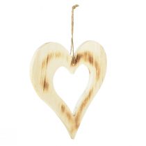 položky Dekorativní srdce dřevěné dekorační srdce v srdíčku vypalovaném přírodním 25x25cm
