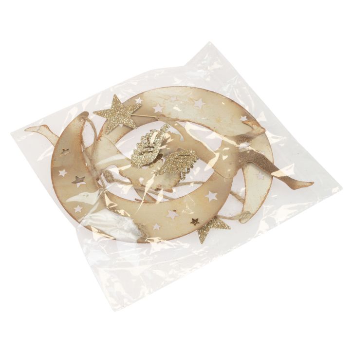 položky Andělský přívěsek hvězda Vánoční dekorace na zavěšení V19cm 2 kusy