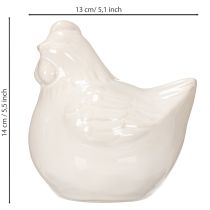 položky Figurka kuřete, lesklá glazura, pro moderní bytovou dekoraci, 17 cm, 2 kusy