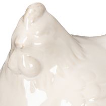 položky Figurka kuřete, lesklá glazura, pro moderní bytovou dekoraci, 17 cm, 2 kusy