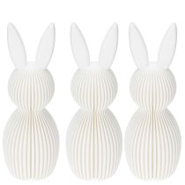 položky Dekorativní figurka králíka se složeným vzhledem pro moderní interiérový design, obývací pokoj nebo kancelář, 13 cm, 3 díly