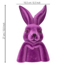 položky Velikonoční busta králíka Thinking Rabbit Flocked, 16,5 × 13 × 27 cm