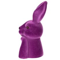 položky Velikonoční busta králíka Thinking Rabbit Flocked, 16,5 × 13 × 27 cm