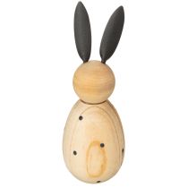 položky Dřevěná dekorativní figurka králíka, ideální pro klidnou a nadčasovou dekoraci, 15 cm, 2 kusy