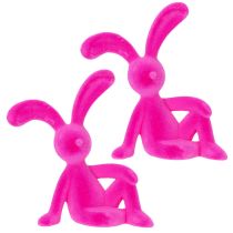 položky Dekorativní sedící králík jako jarní dekorace do obývacího pokoje nebo kanceláře, 22 cm, 2 kusy