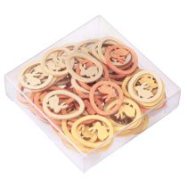 položky Velikonoční dekorace zajíček ve vajíčku na výrobu bodkovaná dekorace ze dřeva 4cm 72 ks