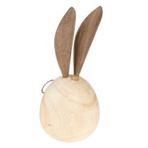 položky Dekorativní králík ze dřeva a kovu s humorným designem, příjemný poutač, 19 cm, 2 kusy