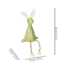 položky Keramická dekorační polička s velikonočním zajíčkem pro veselou atmosféru, 22 cm, 2 kusy