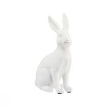 položky Zajíček sedící dekorativní zajíček Velikonoční dekorace bílý umělý kámen V22cm