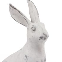 položky Sedící králík dekorativní králík umělý kámen bílá šedá V21,5cm