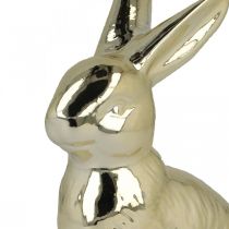 Dekorace velikonočního zajíčka Velikonoční zajíček zlatý sedící zajíček V12cm 3ks