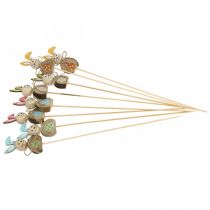 položky Velikonoční zajíček dřevěný, květinový závěs Velikonoční, králičí závěs 8cm 8 ks