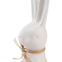 položky Dekorace na hlavu králíka Velikonoční zajíček bílý králík keramika 17cm