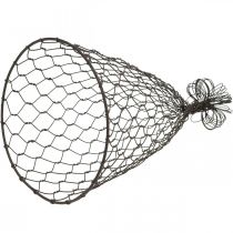 položky Drátěná digestoř, ozdobný zvonek, mřížovina z kovu Hnědá V25cm Ø16cm